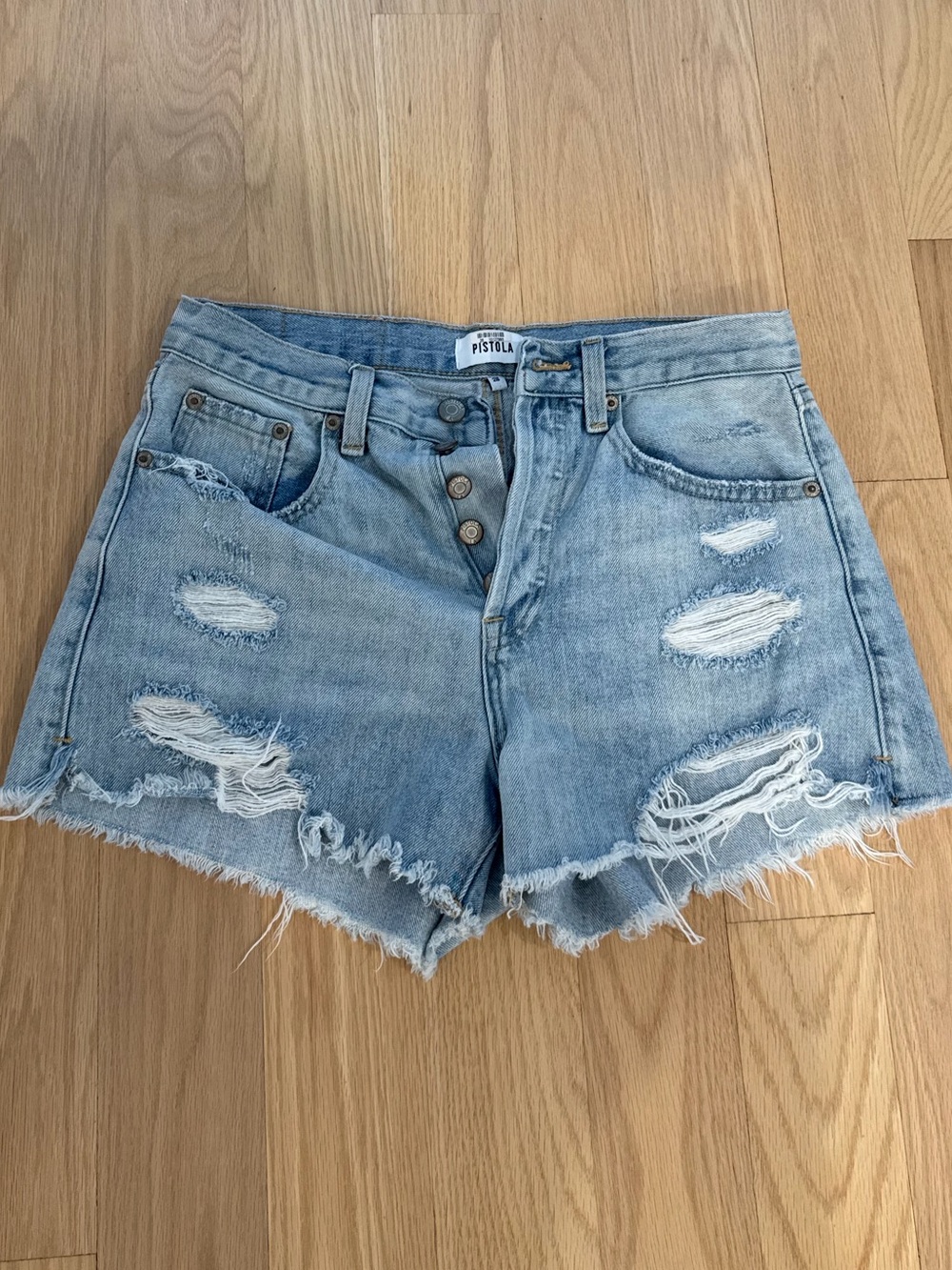 Pistola Light Blue Denim Shorts